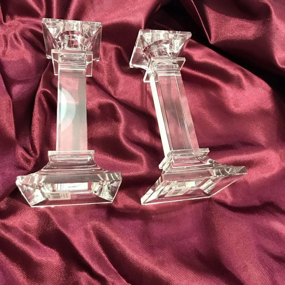 Mikassa Crystal Candlestick Holders‎ Classic 6 inch pair 34